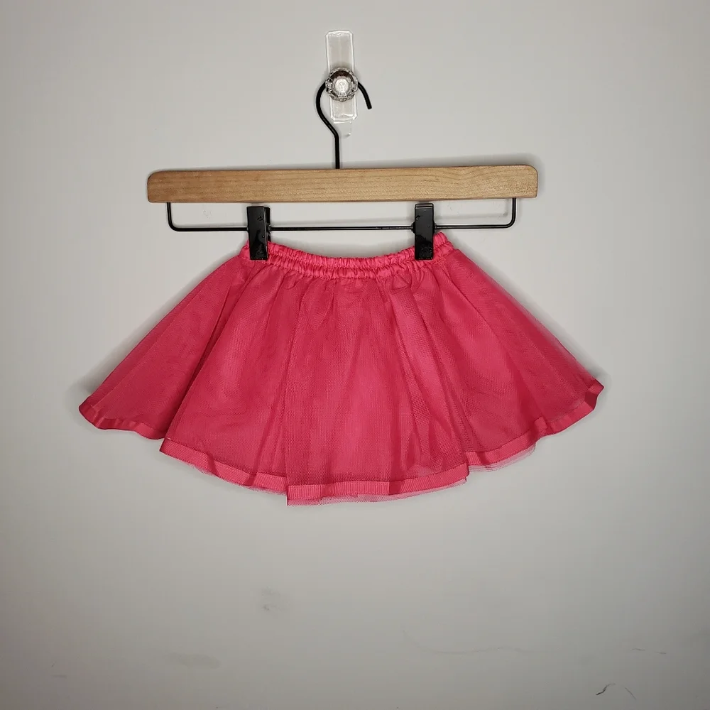 NWT Gymboree 12-18 Months Baby Girl Hot Pink Tulle Ballerina Structured Skirt